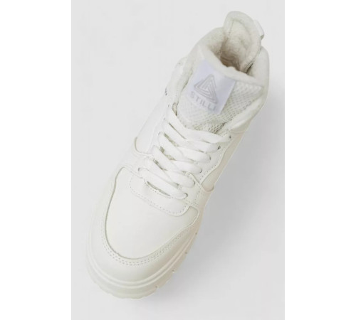 Кросівки жіночі зимові на хутрі, колір білий, 248RMB09