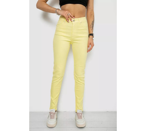 Джинсы женские Slim Fit, цвет желтый, 182R1489S19