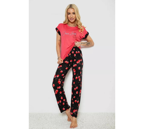 Женская пижама с принтом, цвет розовый, 243R2134