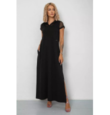 Платье с капюшоном, цвет черный, 102R5261