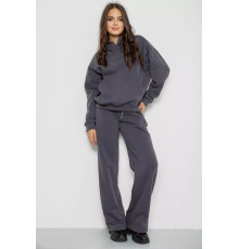 Спортивный женский костюм на флисе, цвет темно-серый, 241R2001-2