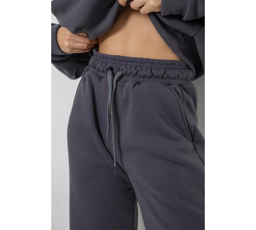 Спортивний костюм жіночий на флісі, колір темно-сірий, 241R2001-2