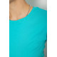 Женская футболка в рубчик, цвет бирюзовый, 238R123-1