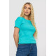 Женская футболка в рубчик, цвет бирюзовый, 238R123-1