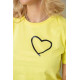 Женская футболка с принтом, цвет желтый, 238R557