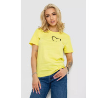 Женская футболка с принтом, цвет желтый, 238R557