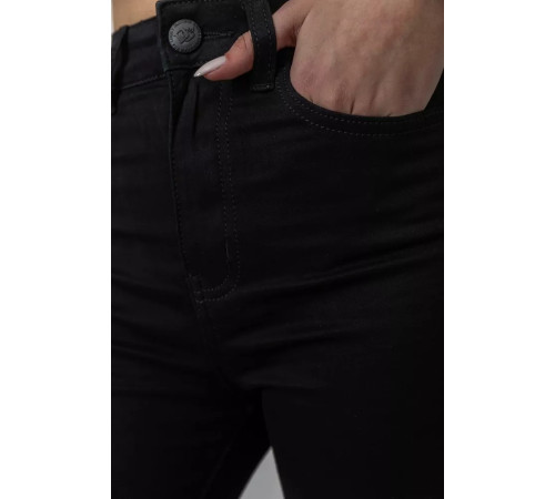 Джинсы женские стрейч, цвет черный, 214R1442.