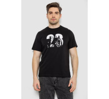 Футболка чоловіча з принтом, колір чорний, 241R1906