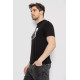 Футболка чоловіча з принтом, колір чорний, 241R1906