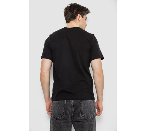 Футболка чоловіча з принтом, колір чорний, 241R1906