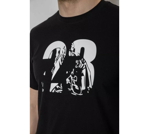 Футболка чоловіча з принтом, колір чорний, 241R1906
