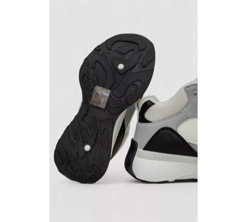 Кроссовки женские зимние на меху, цвет черно-белый, 248RXM21.