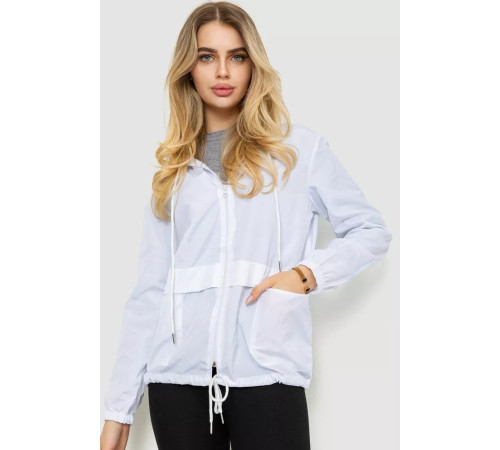 Вітровка жіноча з капюшоном, колір білий, 177R042