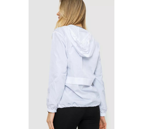 Вітровка жіноча з капюшоном, колір білий, 177R042