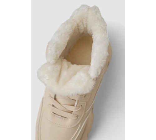 Кросівки жіночі зимові на хутрі, колір бежевий, 248RDM08