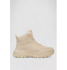 Кросівки жіночі зимові на хутрі, колір бежевий, 248RDM08