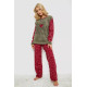 Пижама женская махра, цвет оливково-красный, 238R58435.