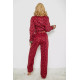 Пижама женская махра, цвет оливково-красный, 238R58435.