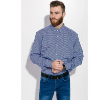 Сорочка, синьо-біла у клітку, з довгими рукавами, 511F006
