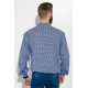 Рубашка, сине-белая в клетку, с длинными рукавами, 511F006
