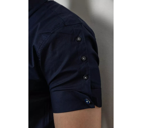 Рубашка мужская, цвет темно-синий, 214R9001