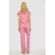 Женская пижама с принтом, цвет пудровый, 243R2082
