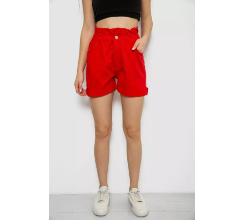 Шорты женские джинсовые, цвет красный, 182R1684