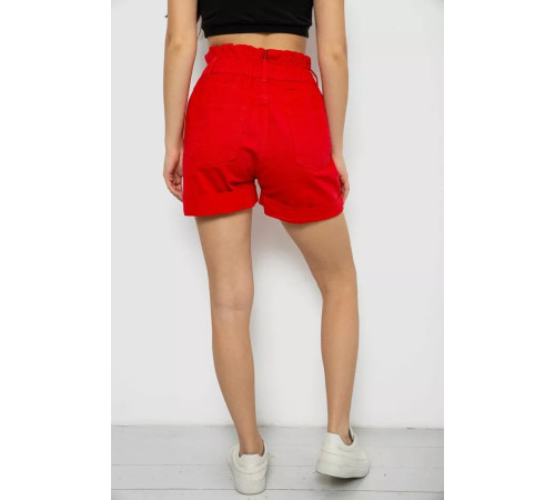 Шорты женские джинсовые, цвет красный, 182R1684