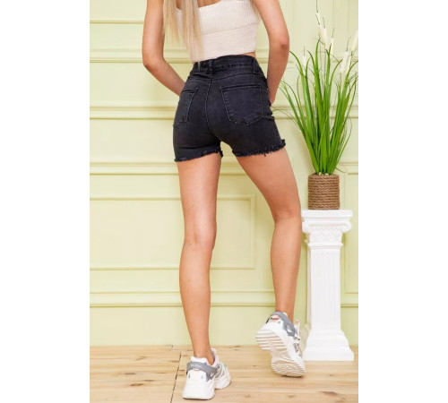 Женские джинсовые шорты, черного цвета, 164R3925.
