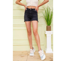 Женские джинсовые шорты, черного цвета, 164R3925.