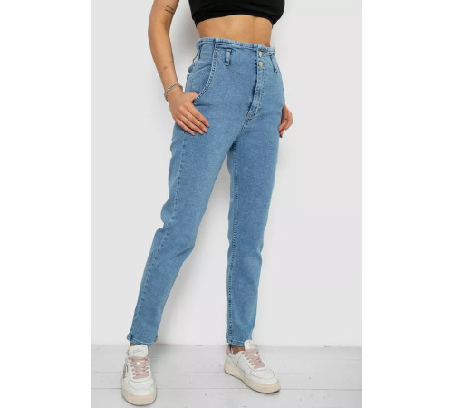 Джинси жіночі Mom-fit, колір блакитний, 244R1640S20