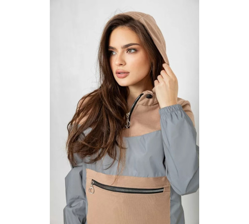 Спорт костюм женский демисезонный, цвет бежево-серый, 119R527