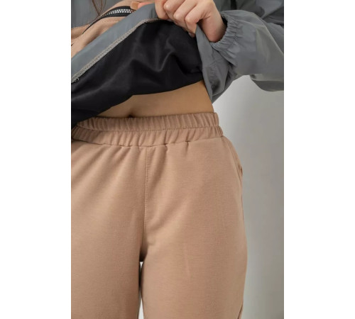 Спорт костюм женский демисезонный, цвет бежево-серый, 119R527