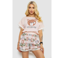 Пижама женская с принтом, цвет розовый, 243R15414.