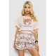 Пижама женская с принтом, цвет розовый, 243R15414.