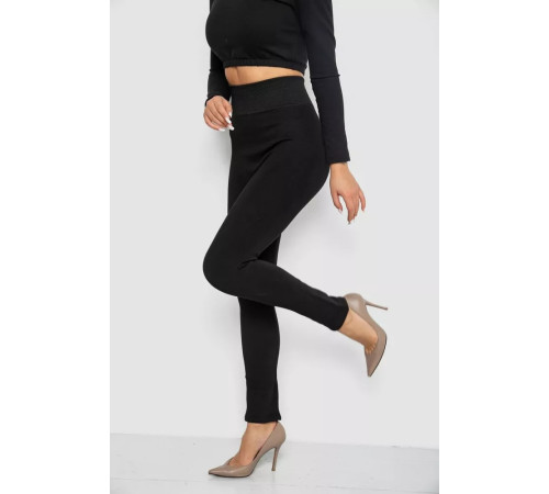 Лосіни на хутрі, колір чорний, 139R940