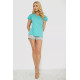 Женская пижама с принтом, цвет бирюзовый, 243R0004-P10