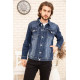 Джинсовая куртка мужская, цвет синий, 157R4606