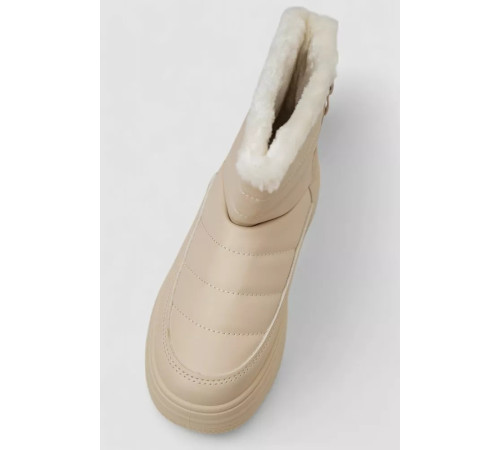 Дутики женские зимние на меху, цвет бежевый, 248RAM018