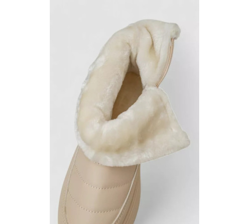 Дутики женские зимние на меху, цвет бежевый, 248RAM018