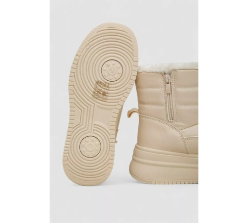 Дутики женские зимние на меху, цвет бежевый, 248RAM018