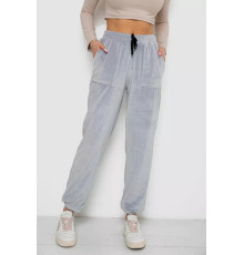 Брюки женские велюровые, цвет серый, 238R58168