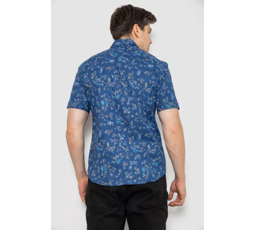 Сорочка чоловіча з принтом, колір джинс, 214R6917-91