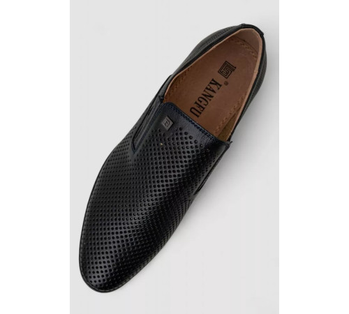 Туфли мужские с перфорацией, цвет темно-синий, 243RC303.