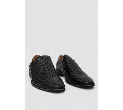 Туфли мужские с перфорацией, цвет темно-синий, 243RC303.