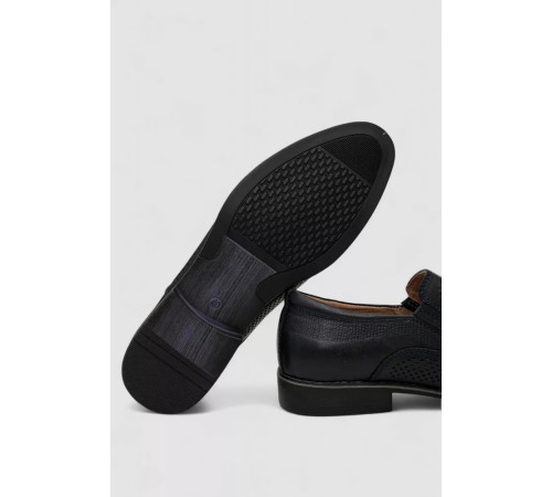 Туфли мужские с перфорацией, цвет темно-синий, 243RC303.