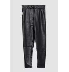 Лосины детские экокожа, цвет черный, 102R1518