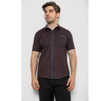 Рубашка мужская с принтом, цвет коричневый, 214R7016