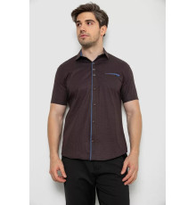 Сорочка чоловіча з принтом, колір коричневий, 214R7016