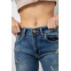 Джинсы женские рваные, цвет синий, 244R0587